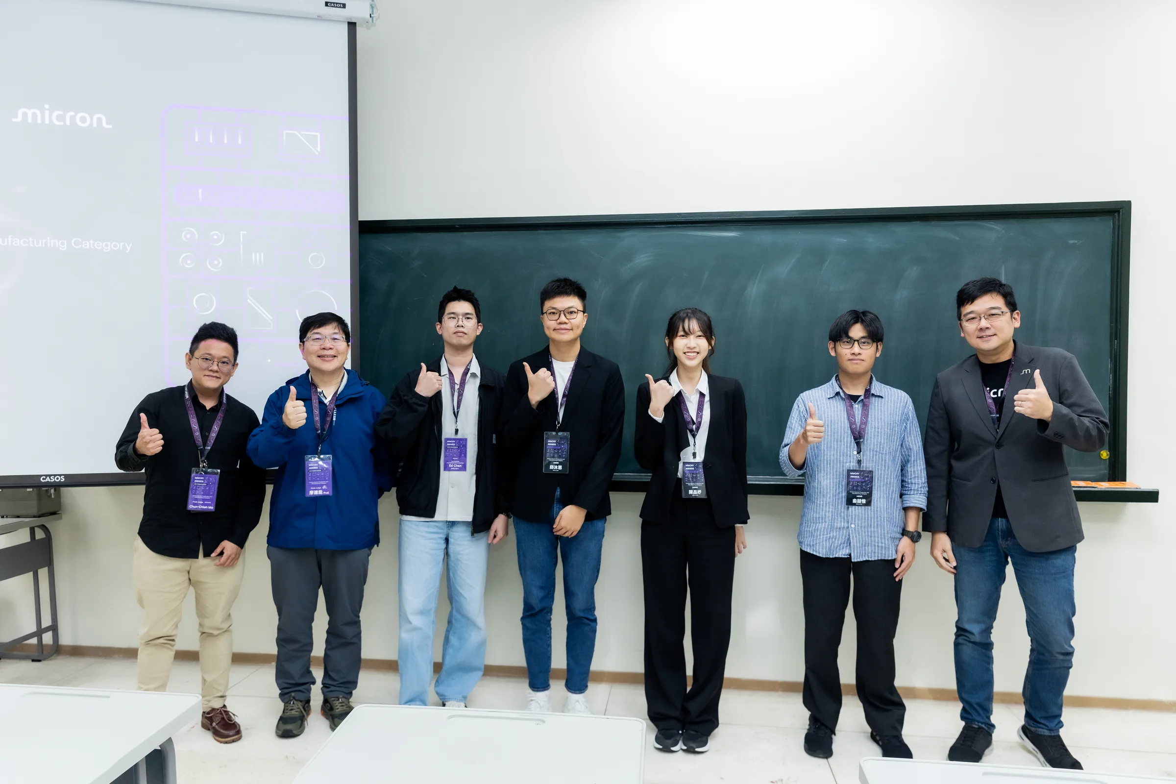 WaferCopilot 團隊與指導者及美光代表合影